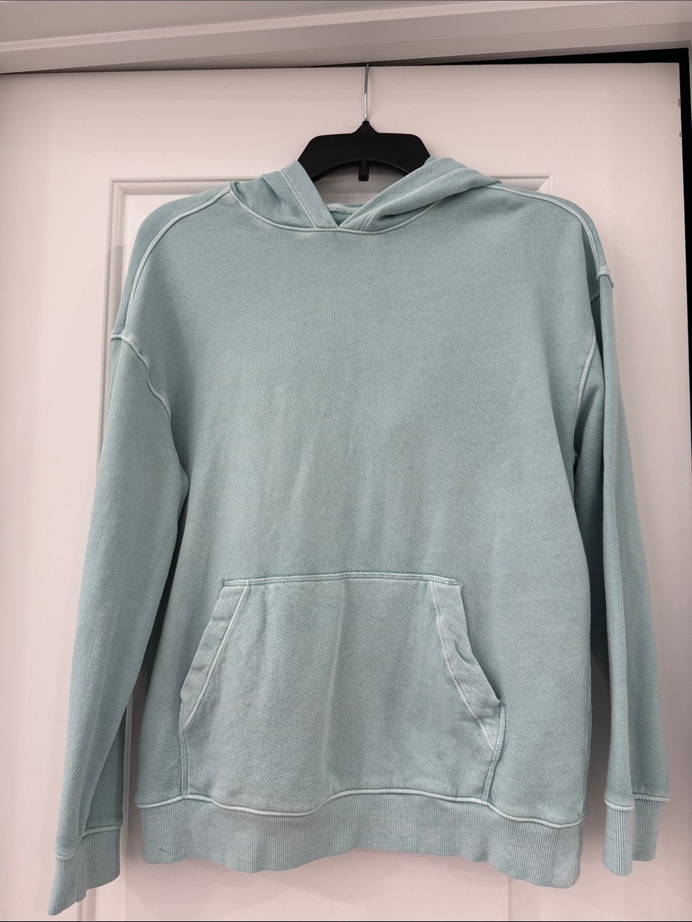 Boy’s Light Seafoam Hooded Sweatshirt - Classic Pullover Hoodie